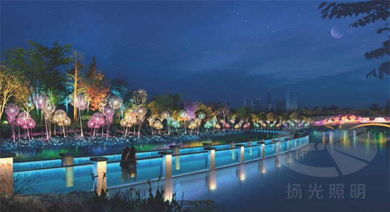 河岸景觀照明工程設(shè)計效果圖