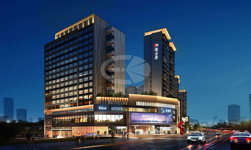 商業中心泛光照明設計效果圖