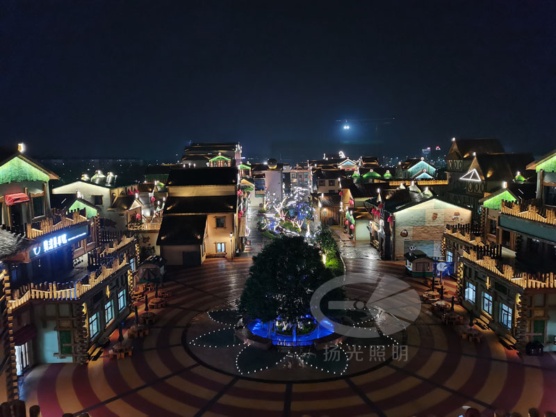 小鎮夜游燈光工程實拍圖一